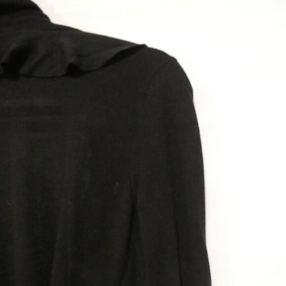 WET SEAL | P2P 17 inches measured | Black Open Front Long Sleeve Cardigan - Picture 12 of 15